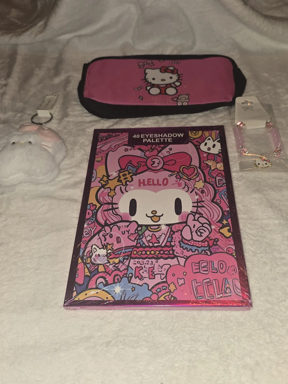 Hello Kitty 40 Shade Eyeshadow Palette & Accessories Bundle